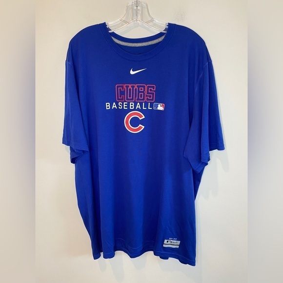 Nike MLB Other - Nike Dri-Fit Royal Blue Chicago Cubs Shirt Sleeve Shirt